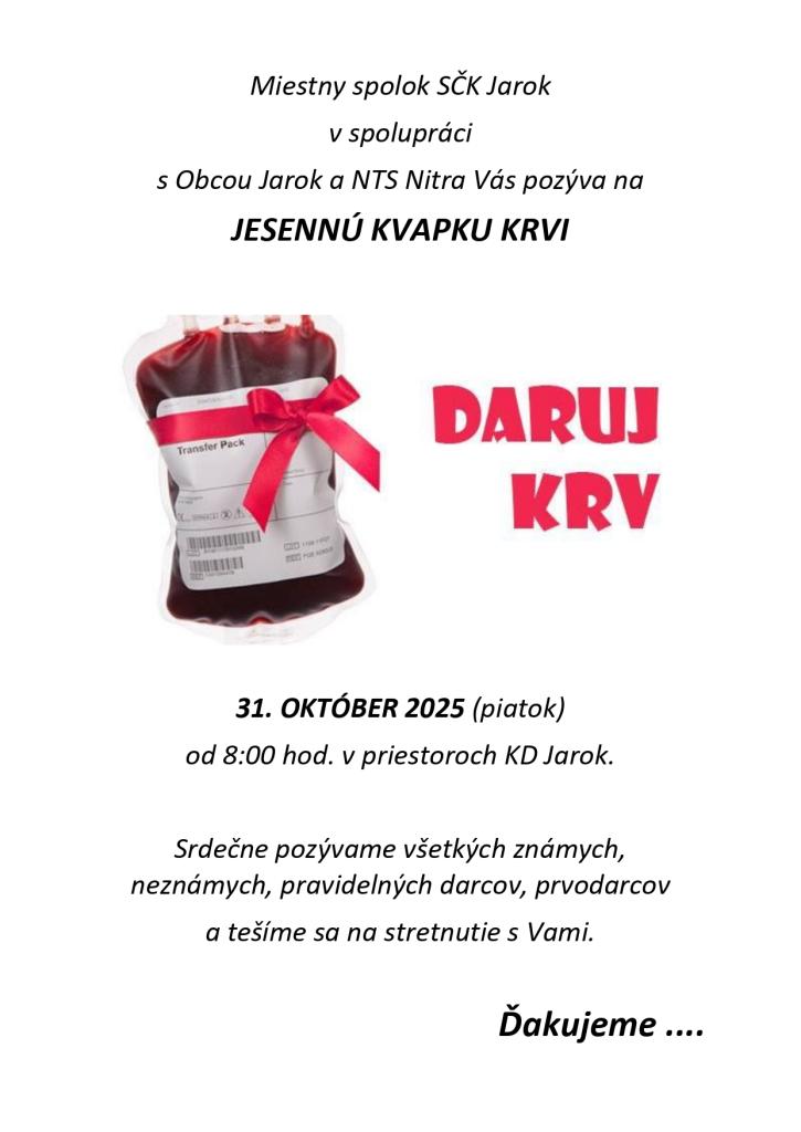 Jesenná kvapka krvi