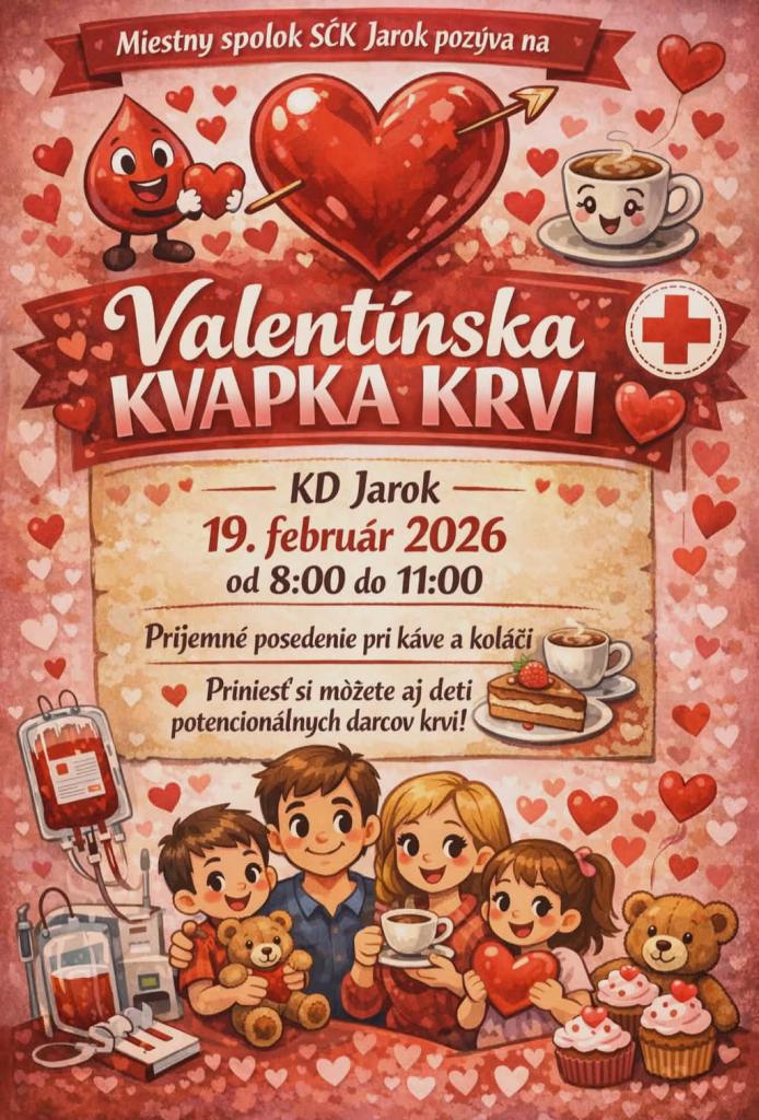 Valentinska kvapka krvi 2026
